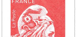 Marianne l'engagée, Yzeult Digan, dessinateur Elsa Catelin, graveur, timbre poste émis le 23 Juillet 2018, imprimé en taille douce, inv 2018.95.11 